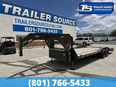 8.5x24 Maxx-D H9X Gooseneck Equipment Trailer - 22K GVWR - 12" Cross Member Upgrade, Hydraulic Jack(s), Max Ramps
