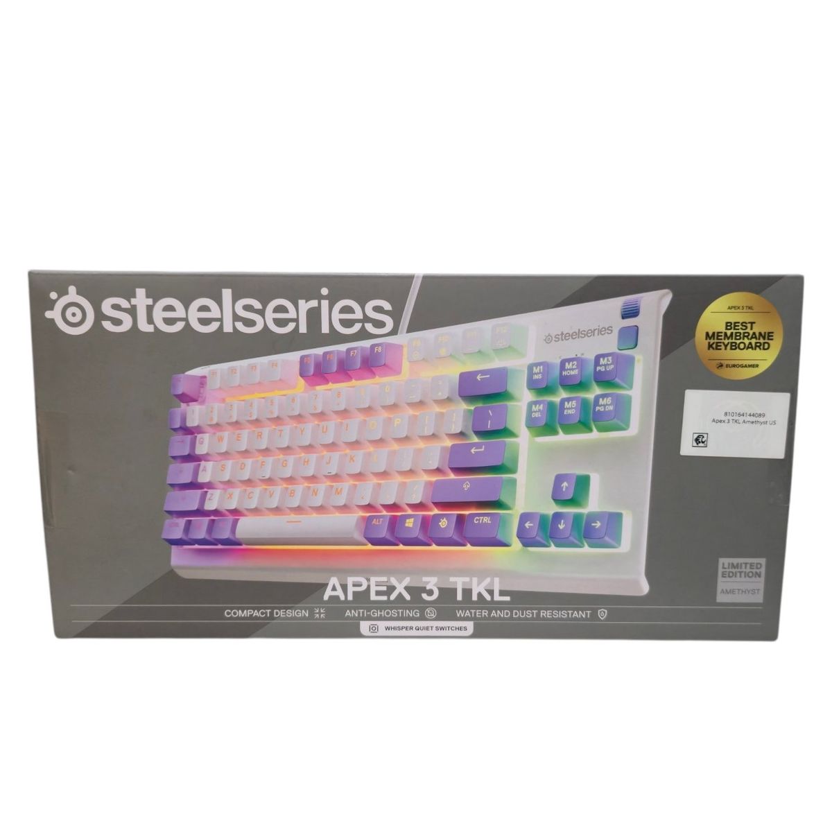 SteelSeries Apex 3 TKL Limited Edition Amethyst Keyboard - New Sealed
