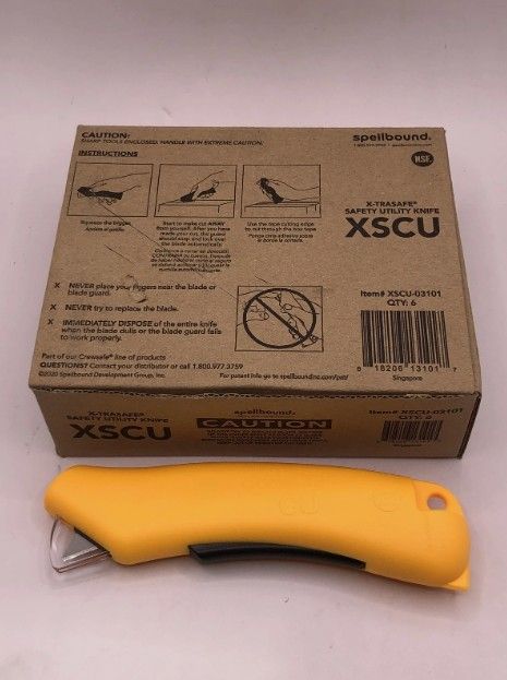 Qty.6 CrewSafe XSCU-03101 X-TRASAFE Safety Utility Knife New