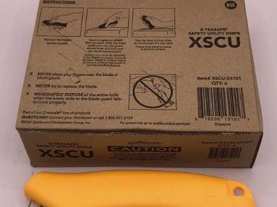 Qty.6 CrewSafe XSCU-03101 X-TRASAFE Safety Utility Knife New