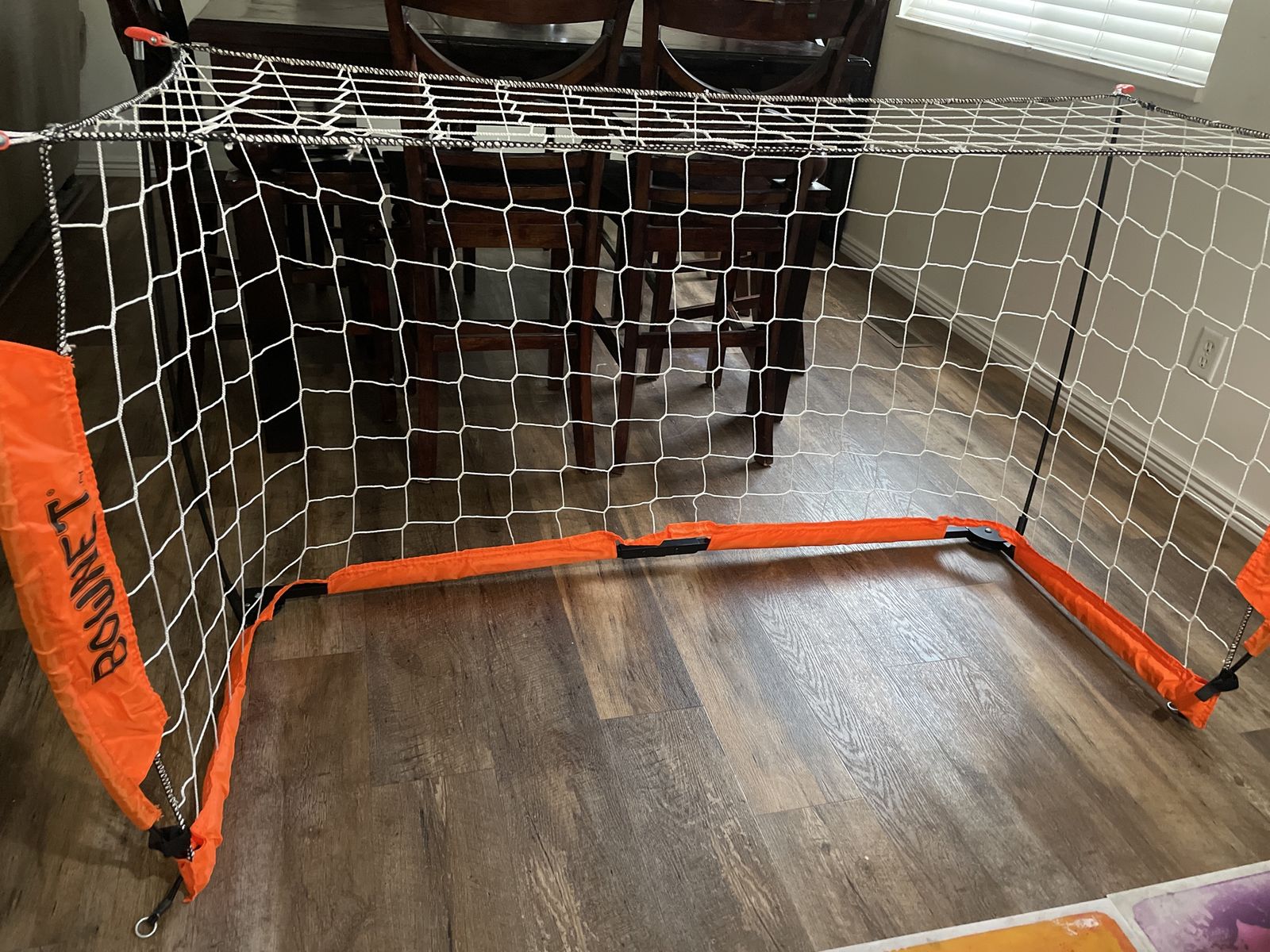 Bownet Portable Soccer Goal - Training Net for Practice, Backyard, & Youth Games - Orange