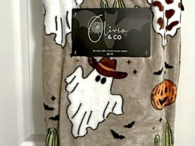 Halloween Cowboy Ghost Blanket