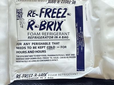 Polar Tech RE-FREEZ-R-BRIX Foam Refrigerant Ice Pack - Keep Perishables Cold for Hours, #RB-15