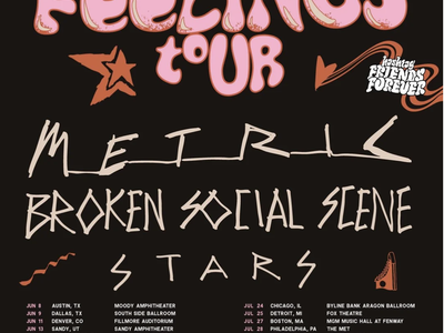 2 General Admission Tickets - Metric, Broken Social Scene, Stars - Sandy Amphitheater Jun 13, 2026