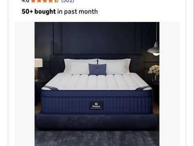 Brand new! King Size Mattress, 2026 Upgraded 14 Inch King Mattress in a Box