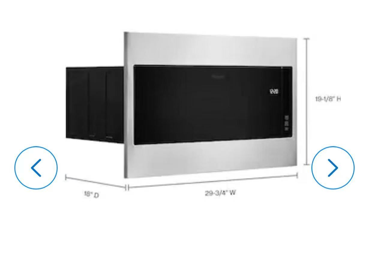 New Whirlpool Built-In Microwave with Standard Trim Kit