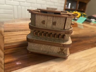 Wooden puzzle box