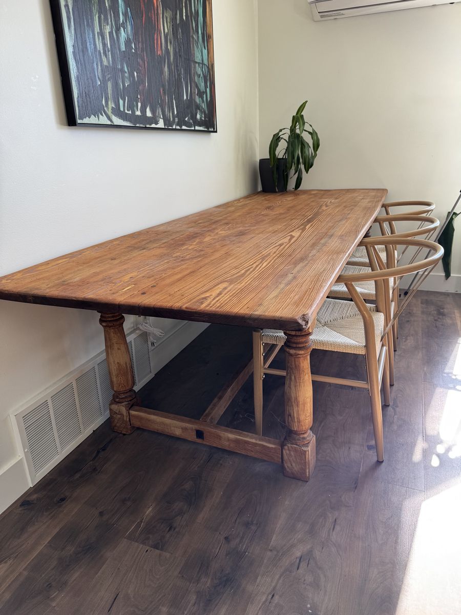 Large Antique Trestle Table OBO