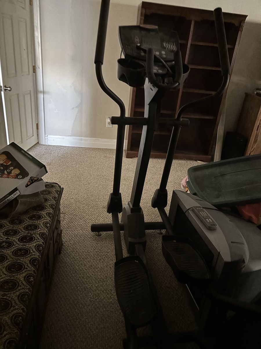 Black Elliptical Machine Exercise Equipment