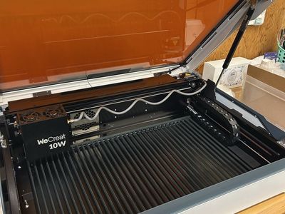 WeCreat Vision 10W Desktop Laser Engraver & Cutter with Rotary Attachment Kit