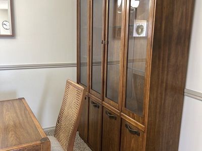 Matching solid wood China Hutch