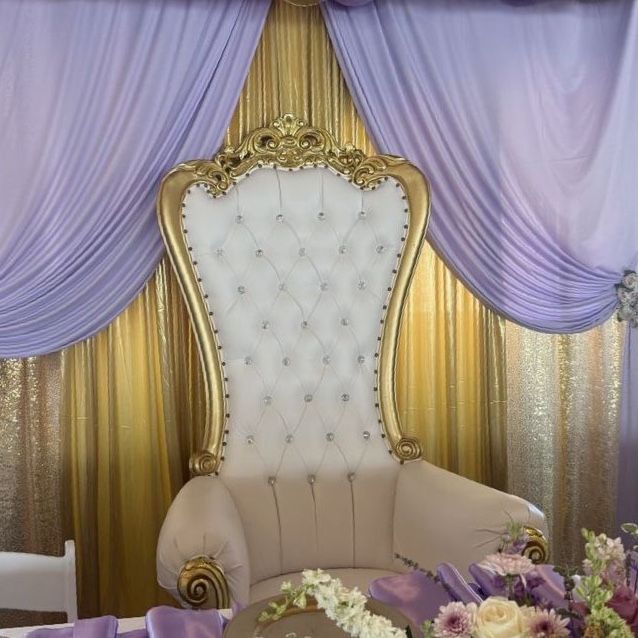 Throne Chair Rental Party | Trono Quinceañera Photos shoot birthday baby shower