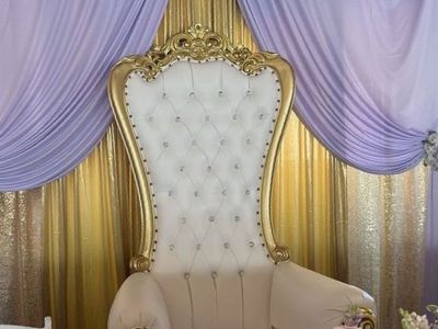 Throne Chair Rental Party | Trono Quinceañera Photos shoot birthday baby shower
