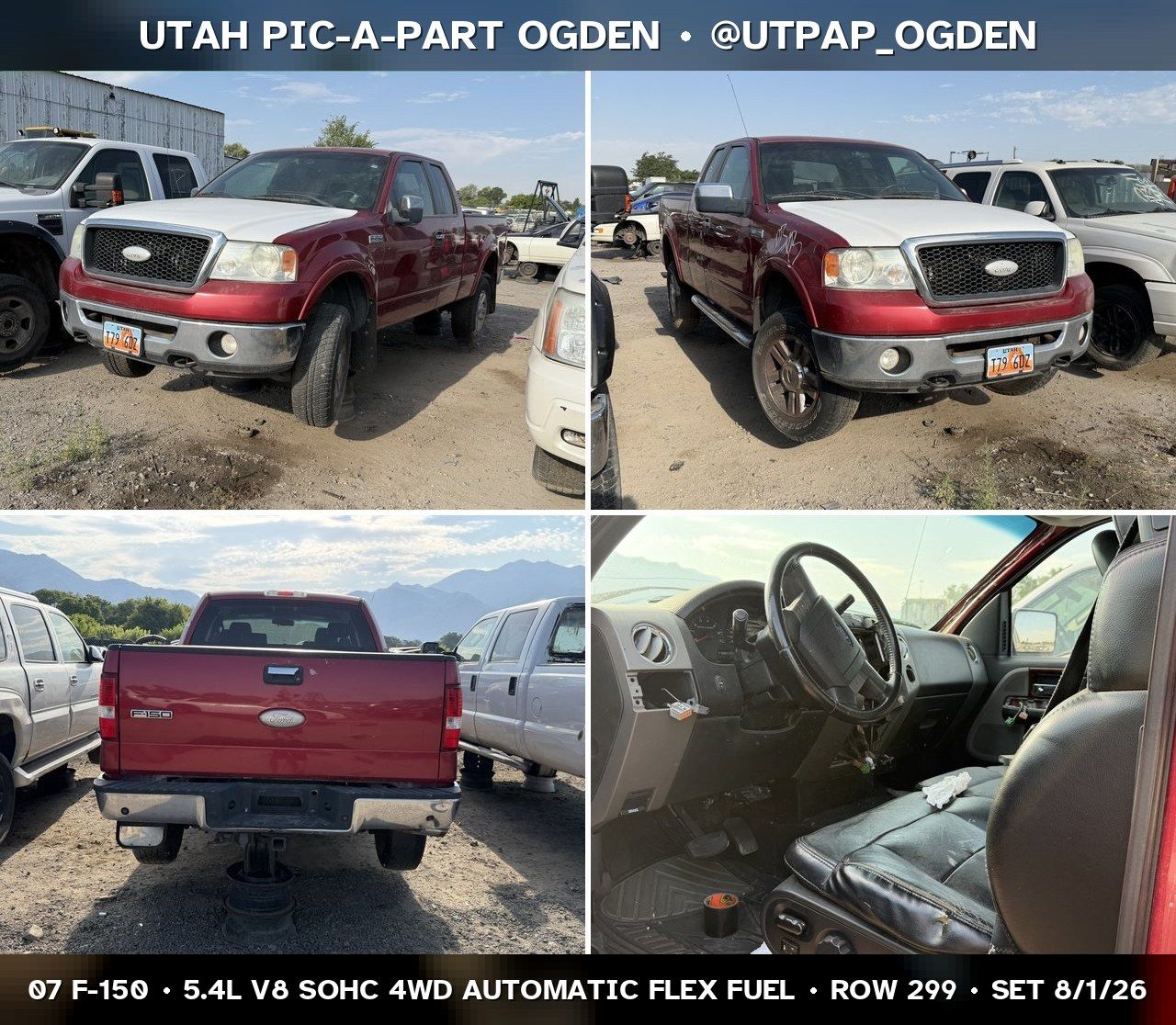 New Arrival - 2007 Ford F-150 Parts - UTPAP Ogden
