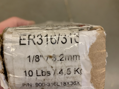 Tig Welding Rods 316L 1/8"x36" 10Lbs