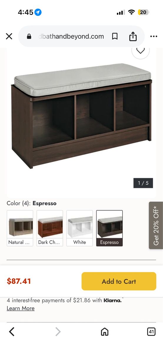 3 cube storage bench with cushion