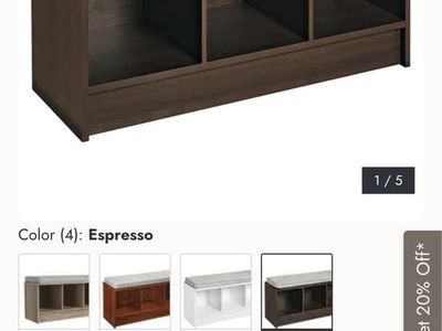 3 cube storage bench with cushion