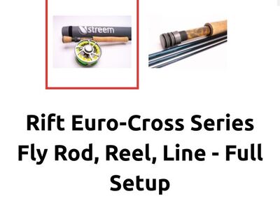 NEW Streem Euro Rod and S1 Reel. 4 piece, 3 wt