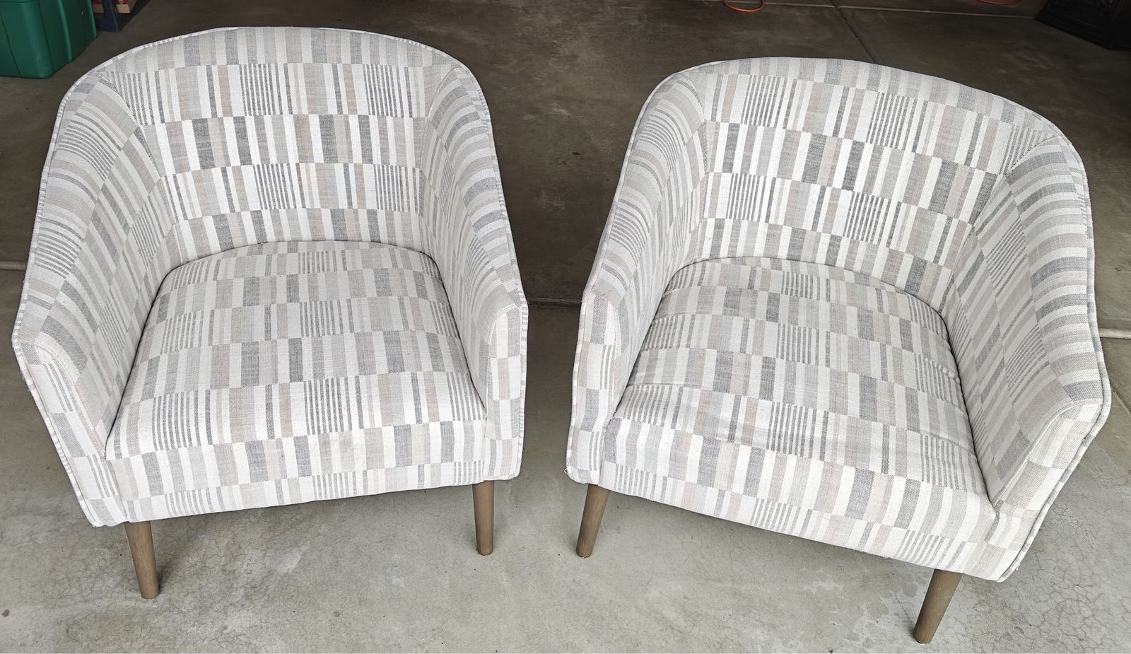 Neutral Accent Arm Chairs - Pair