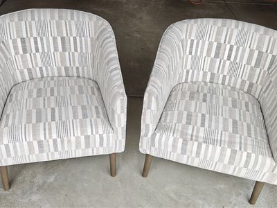 Neutral Accent Arm Chairs - Pair
