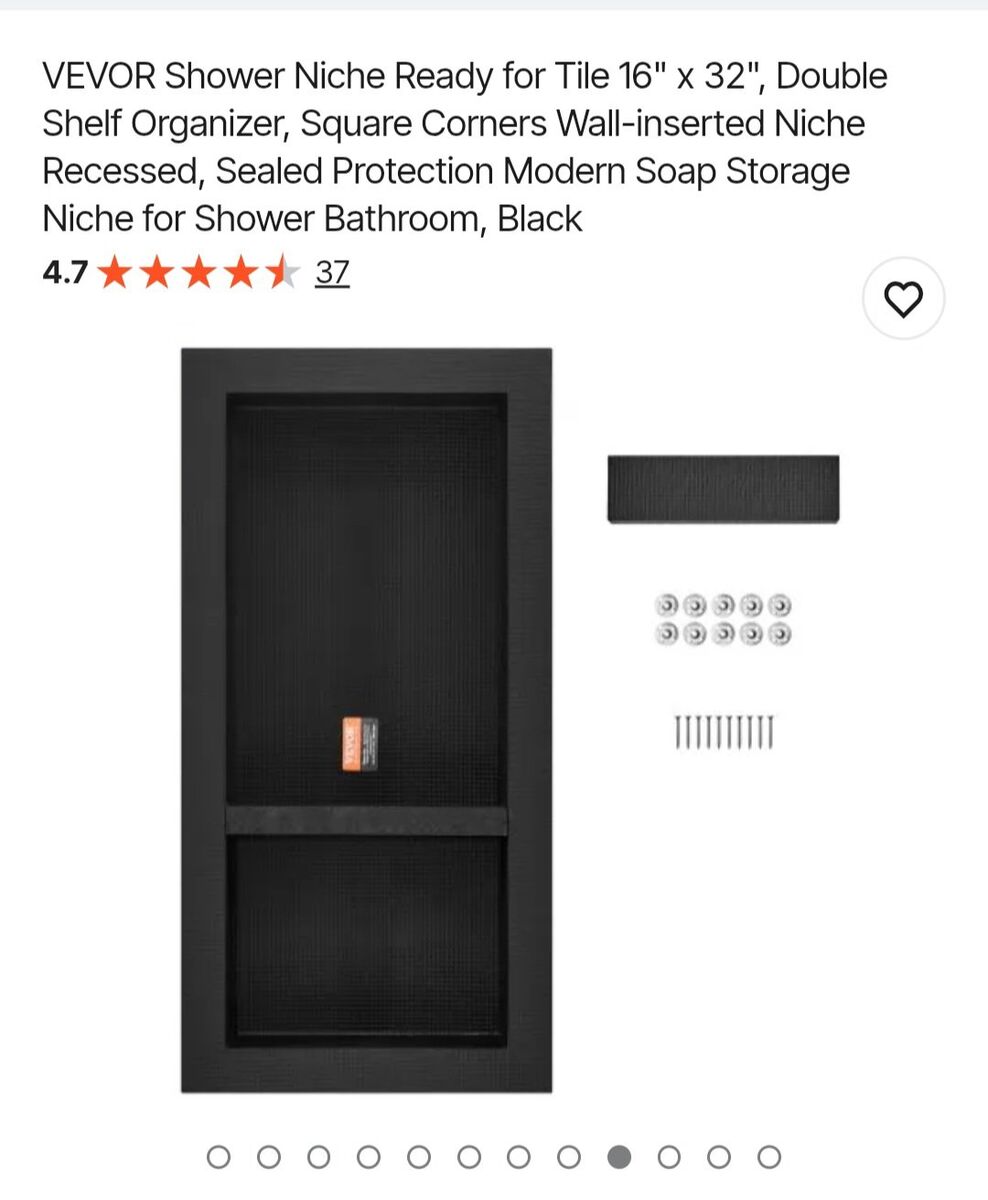 VEVOR Shower Niche Ready for Tile 16" x 32"