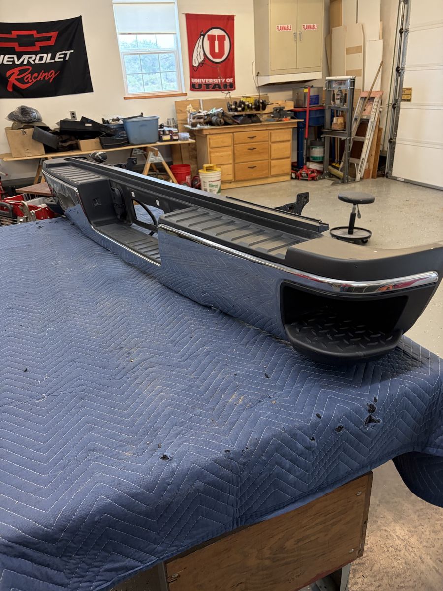 Chevy Silverado 1500 Chrome Rear Bumper Assembly (2018)