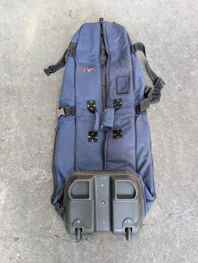 Aspen Golf Travel Bag with Wheels Blue Padded Soft Shell