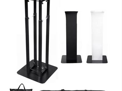 Rockville RTP82B 8 ft Adjustable Black Totem Moving Head Light Stand