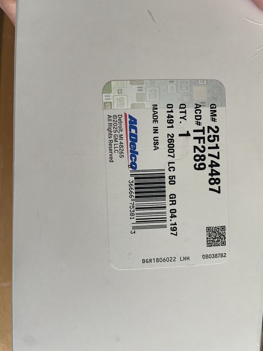 ACDelco Gold TF289 (25174487) Automatic Transmission Fluid Filter Kit