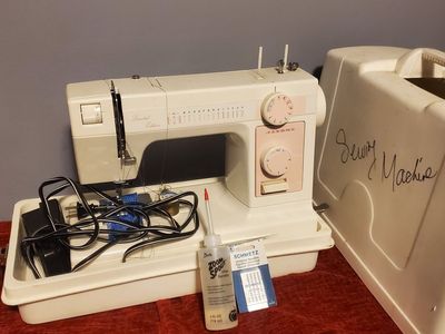 Janome Limited Edition Sewing Machine with Case, Power Cord, Pedal, Oil & Needles