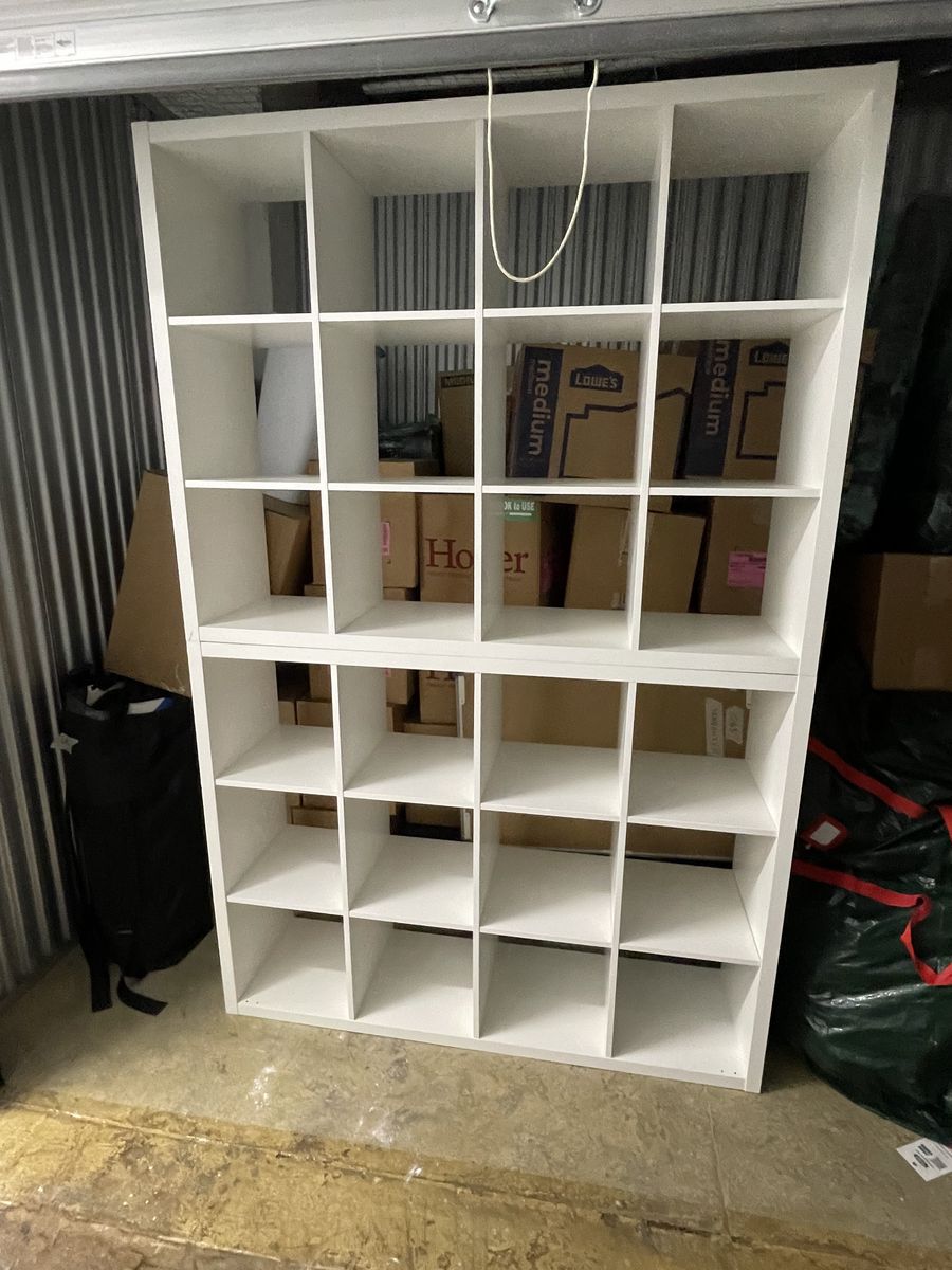Sturdy shelving - IKEA Kallax units