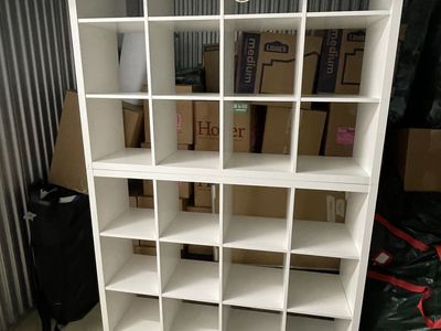 Sturdy shelving - IKEA Kallax units