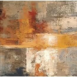 Modern Abstract Earth Tone Color Combination Art Unframed Unstretched Print on Canvas