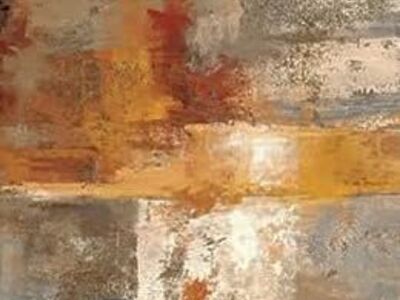 Modern Abstract Earth Tone Color Combination Art Unframed Unstretched Print on Canvas