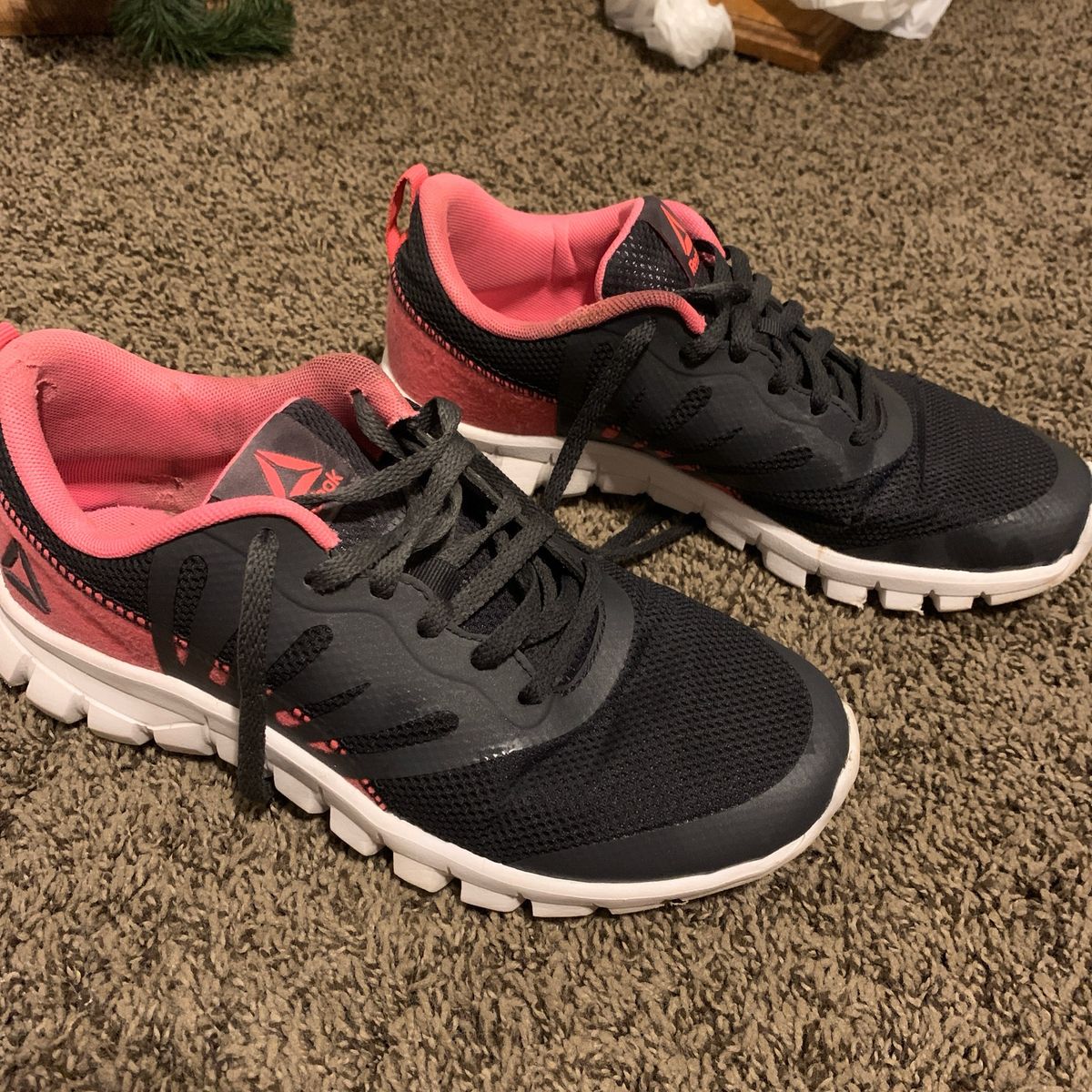 Reebok ZigWild TR 2 Trail Running Shoes Women's Black Pink Size 7 Cushion Support