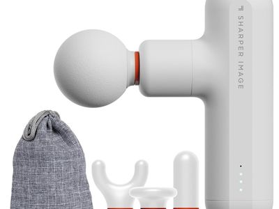 NEW Sharper Image Powerboost Move Aero Massage Gun – Deep Tissue Percussion Massager