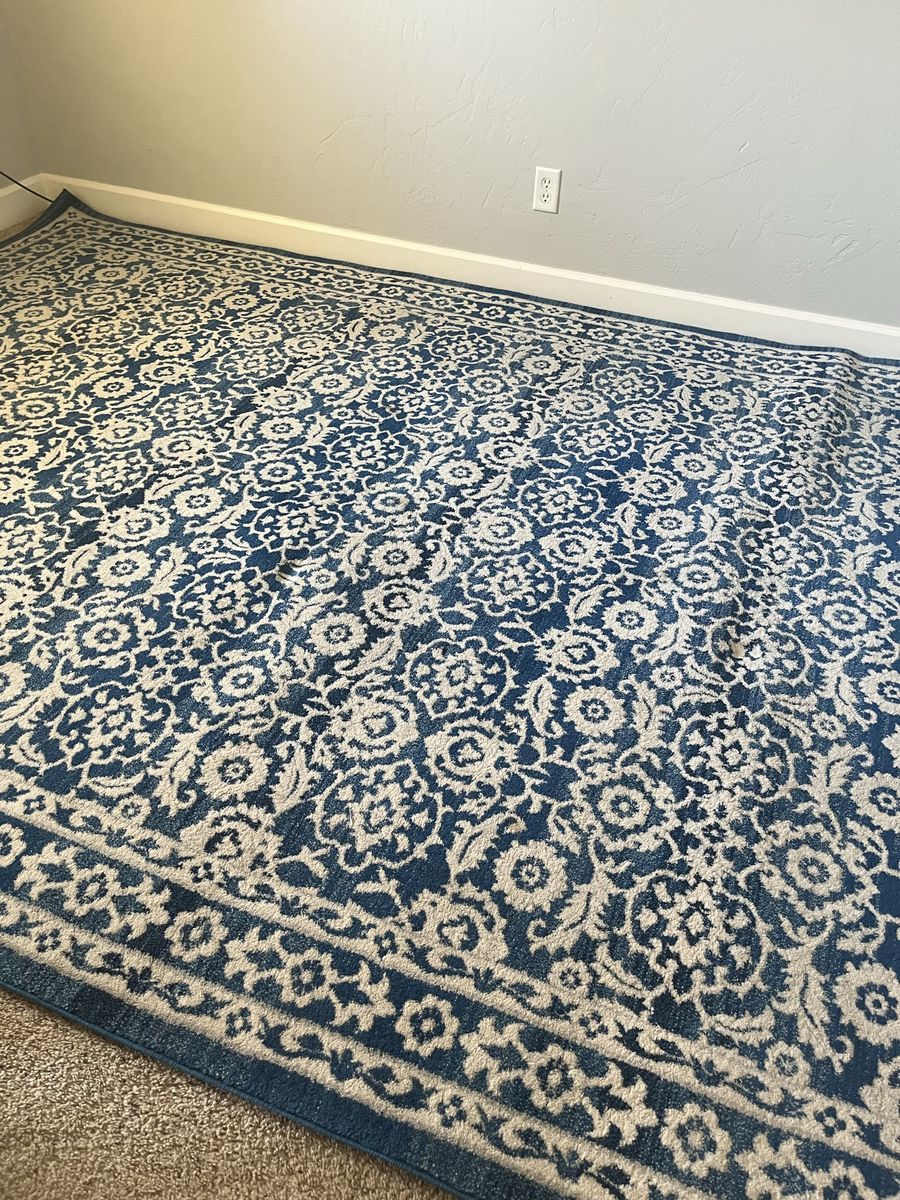 Blue and White Rug