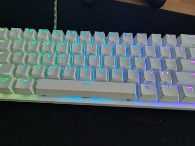 Razer Huntsman Mini Gaming Keyboard - White, 60% Form Factor, Optical Switches, RGB Backlighting