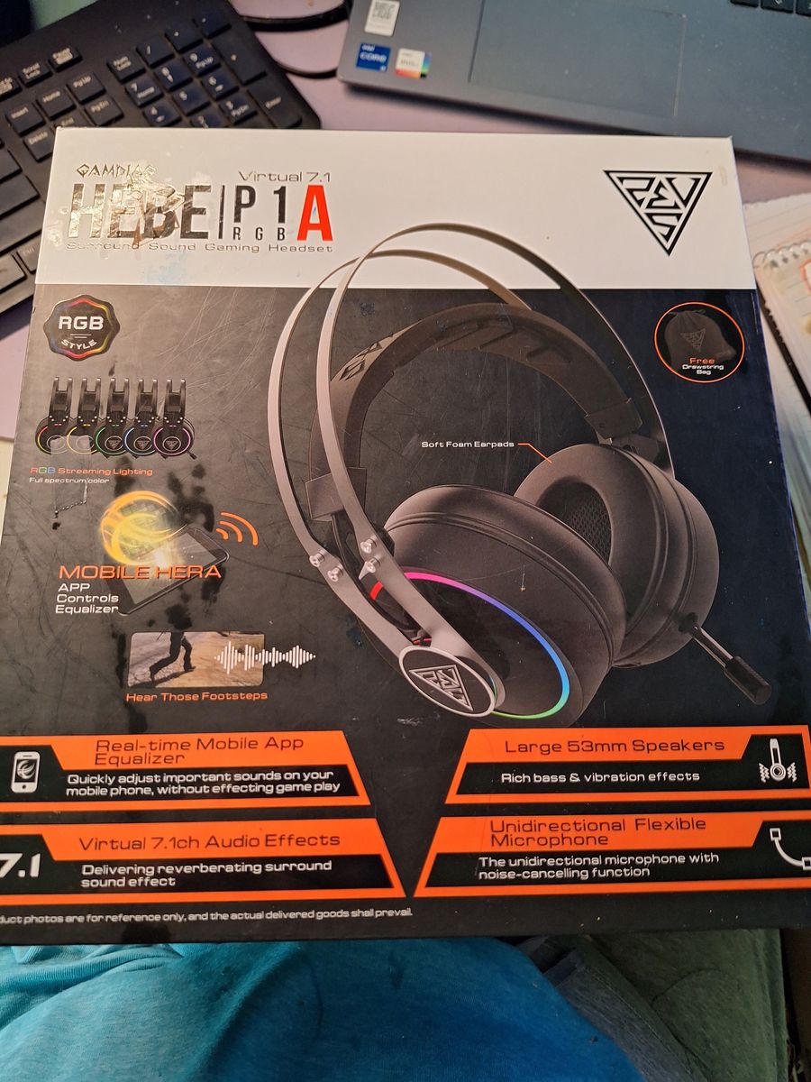 GAMDIAS HEBE P1A RGB Virtual 7.1 Surround Sound Gaming Headset