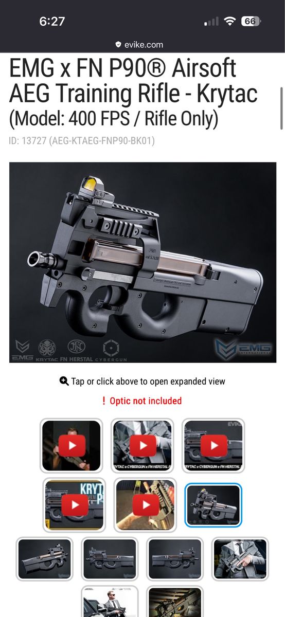 EMG x FN P90 Krytac Airsoft AEG