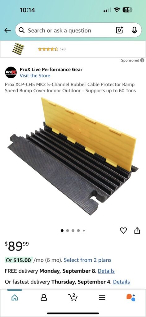 Rubber Cable Protector Ramp — New