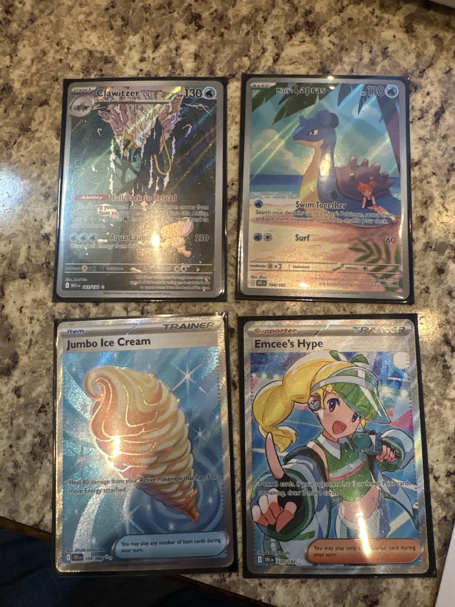 4 Full Art Pokemon Cards