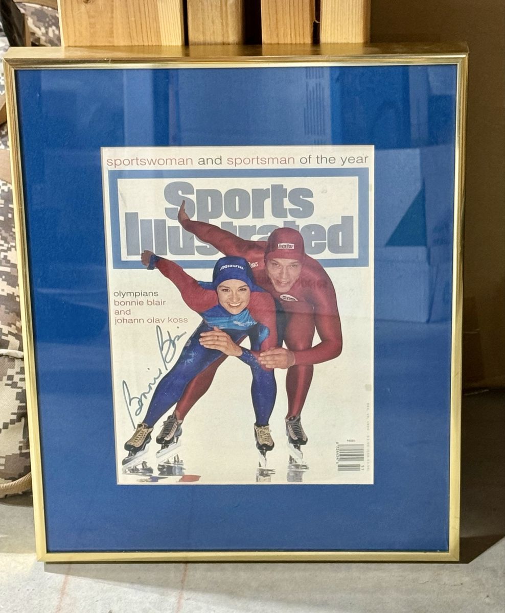 Bonnie Blair Signed Sports Illustrated Cover Framed - "Sportswoman and Sportsman of the Year"
