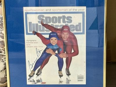 Bonnie Blair Signed Sports Illustrated Cover Framed - "Sportswoman and Sportsman of the Year"