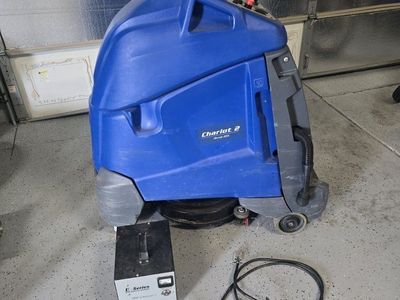 Chariot 2 iScrub 20X Stand-On Commercial Vacuum Floor Scrubber with Charger, 95.5 Hours