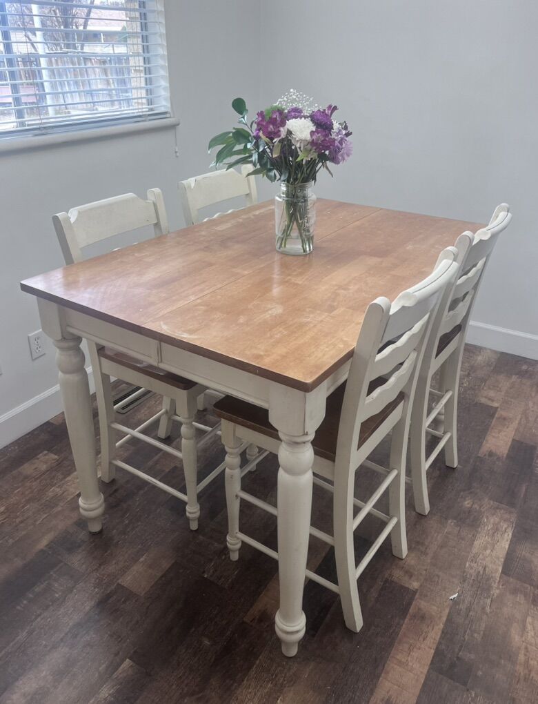 Counter-Height Dining Table & 7 Chairs