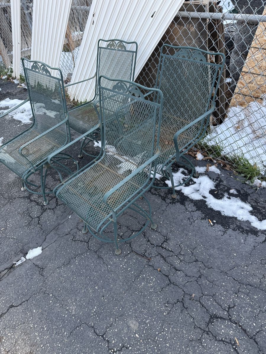 Vintage Woodard Rod Iron Chairs
