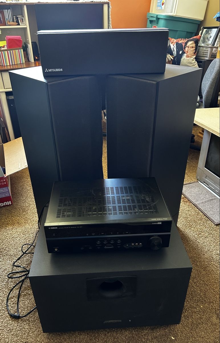 Mitsubishi Speaker Sound System with Yamaha Receiver - Complete Home Audio Setup