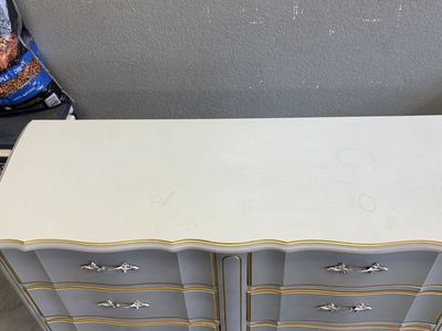 Dixie wooden antique dresser painted gray