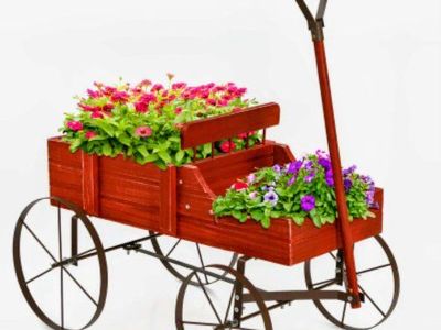 NEW IN BOX PLANTER WAGON INDOOR OR OUTDOOR DECOR